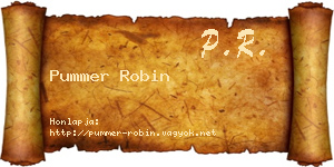 Pummer Robin névjegykártya